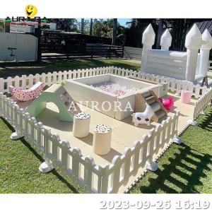 Wholesale Children Soft Play Kids Indoor White Inflatable Bounce House With Mat Fence from china suppliers