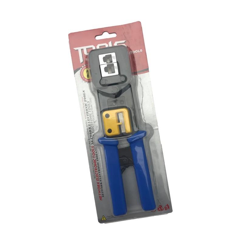 Kico Network Electronic Tools RJ11/RJ45 6P8P Modular Connectors Plug tool,Modular Plug Crimping Tool with Holes