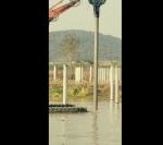 River Excavator Mounted Pile Driver