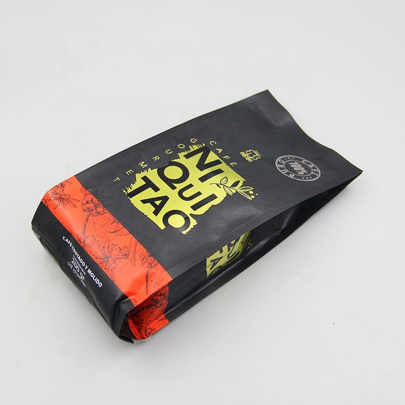 250g 500g 1000g Side Gusset Bags With Valve Custom Printed Compostable