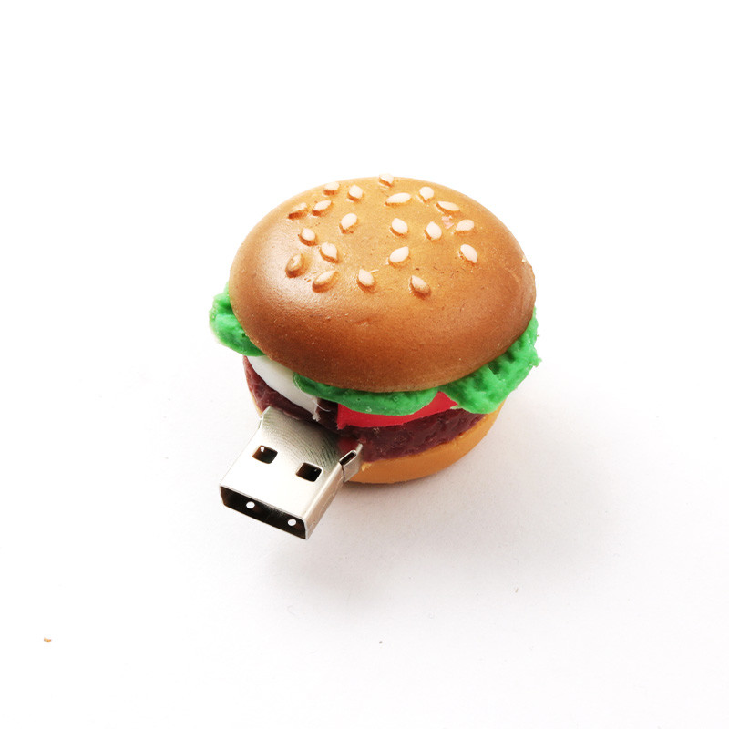 KFC McDonald's shaped hamburger Custom USB Flash Drives for Artificial Food Corporate Gifts