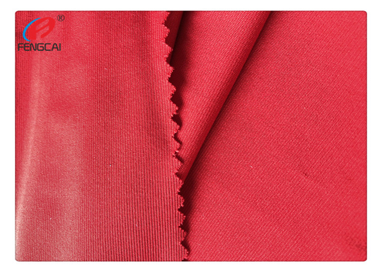 Stretchable 90 Polyester 10 Spandex Fabric Weft Knit Recycled For Sports