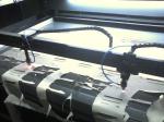 Double Heads Fabric Cutting Equipment , Laser Cutting Machine For Textile &