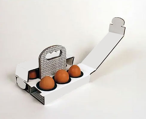 Eco Friendly Egg Container Box Packing In Bulk Matt Lamination