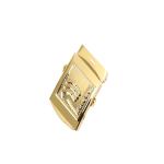Carved Logo Stamping Men's Aluminum Belt Buckle Retro Western Denim