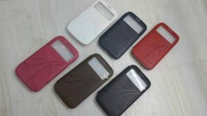Wholesale Black Samsung Galaxy Android Cellphone Case Flip With Windows , Business Style from china suppliers