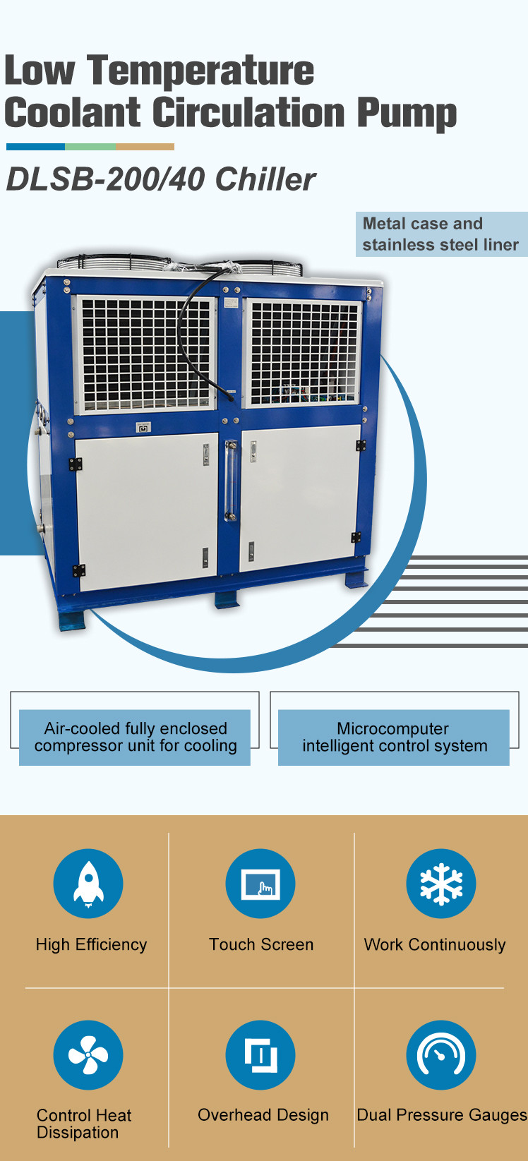 100L Lab Chiller Unit Air Cooled Glycol Chiller R404 Refrigerant