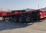 Container Flatbed Truck Trailer 60t Semi 3 Axles 40FT Feet