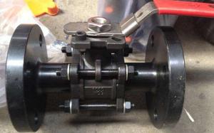 Wholesale 3PC Flanged Ball Valve , ASTM A216 WCB 2 Inch Carbon Steel Ball Valves pneumatic/with iso5211 from china suppliers