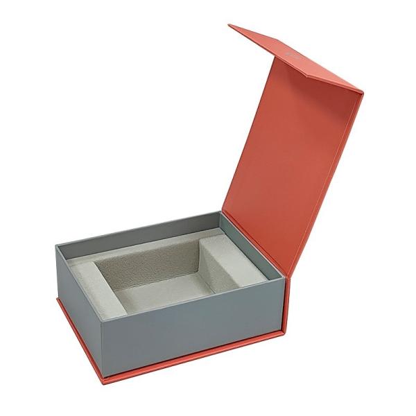 Varnished Red Book Shape Rectangle Magnetic Gift Box with Flip Top and Magnetic
