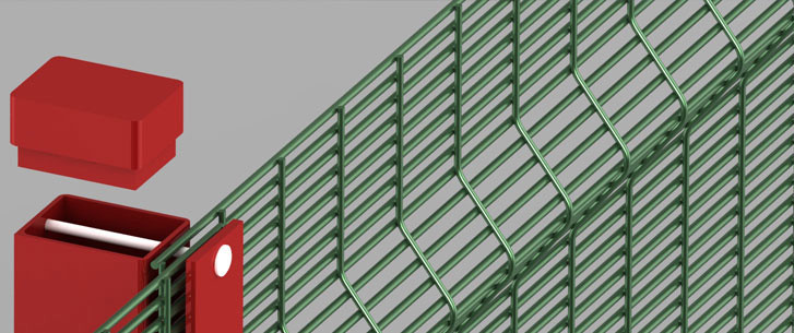 High Density 358 anti climb prison fence with square post
