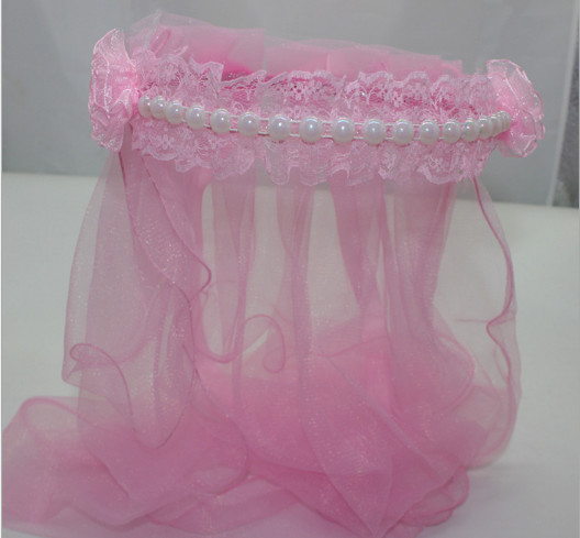 Children's crown veil, girls head flower veil headband, wedding princess wreath, wedding photography floor headdress hai