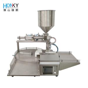 Wholesale Desktop Semi-Automatic Cream Jar Filling Machine With Cermiac Rotary Valve Pump For Cosmetic Cream Filling from china suppliers