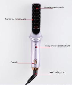 Wholesale Jiuoaky Purple Negative Ion Hot Comb Straightener With Built In Comb Accessories from china suppliers