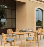 Pastoral Teak Outdoor Dining Sets Table And Chairs For Coffee Time