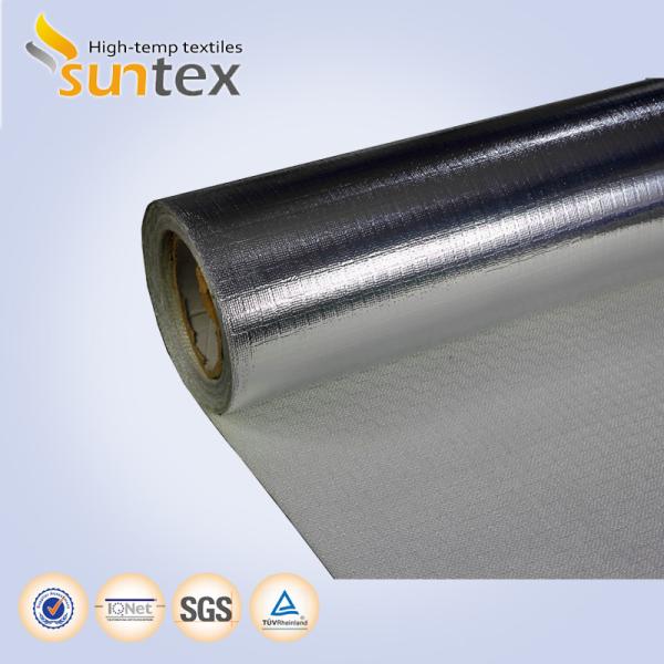 Heat Reflective Silver Aluminum Fiberglass Cloth Laminated Glass Fiber Fabrics