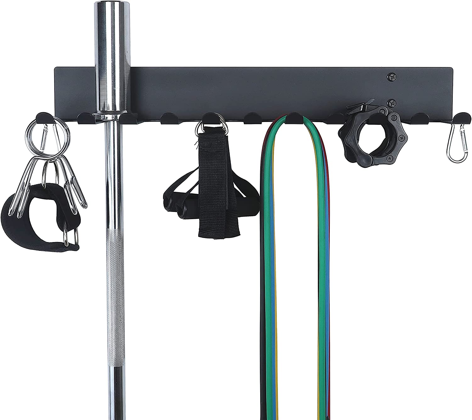 Carbon Steel Multifunction Gym Equipment Storage Rack for Resistance Bands and Barbell