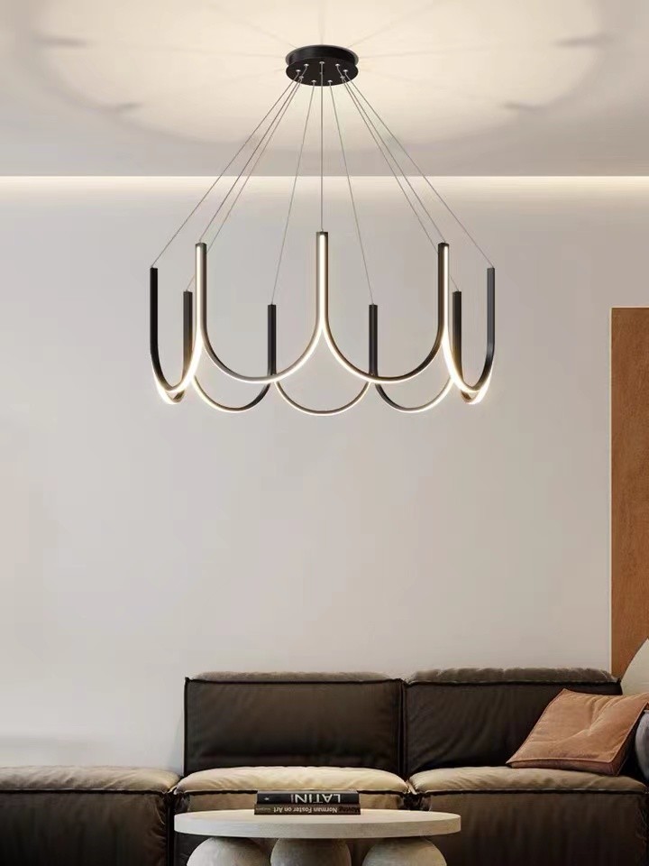 Aluminum Ring Modern Chandelier Golden Hot Sale Led Hang Lamp Pendant Lamp Lighting Fixture Modern