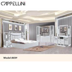Wholesale Cherry Light Bedroom Sets Furniture Small Nightstand Mirror Mid Century Bed Solid Color from china suppliers