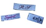 Washable Clothing Woven Labels Elegant Background Veins Customized For bags