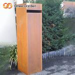 1000*800mm Free Standing Outdoor Metal Furniture Rusted Steel Mailbox