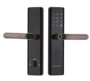 Wholesale Euro Intelligent Door Lock Tuya Biometric Fingerprint Lock Black from china suppliers