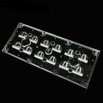 SMD5050 2x6 20W LED Lens With Heat Sink For Street Lighting Module