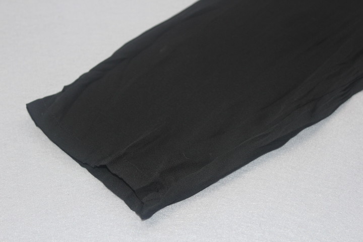 Cotton / Spandex Fashion Ladies Blouse Sweet Long Sleeve V Neck Black Color Plus Size