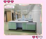 Wood Chemistry Lab Bench laboratory furniture & Fume Hood with Integrated