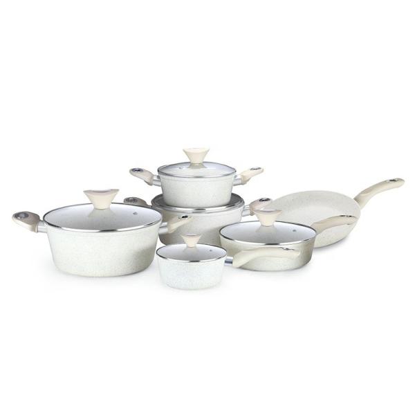 Hot Sale 11 Pieces Restaurant Soup Pot Aluminum Cookware Stock Pots Cooking Ware