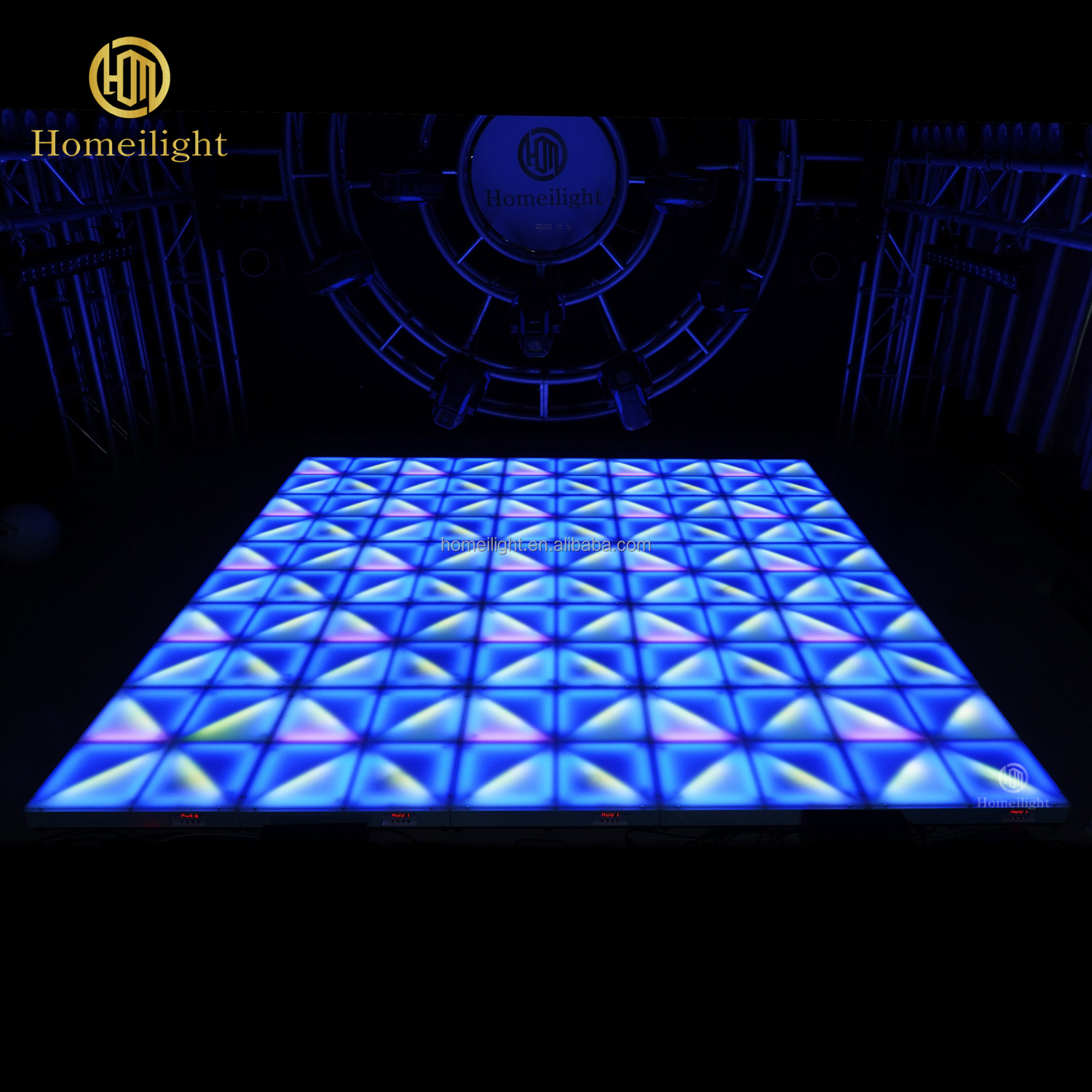 DMX5050 RGB3in1 Mixed Lighting 60x60cm DMX Lighted Up Acrylic Dance Floor for Weddings