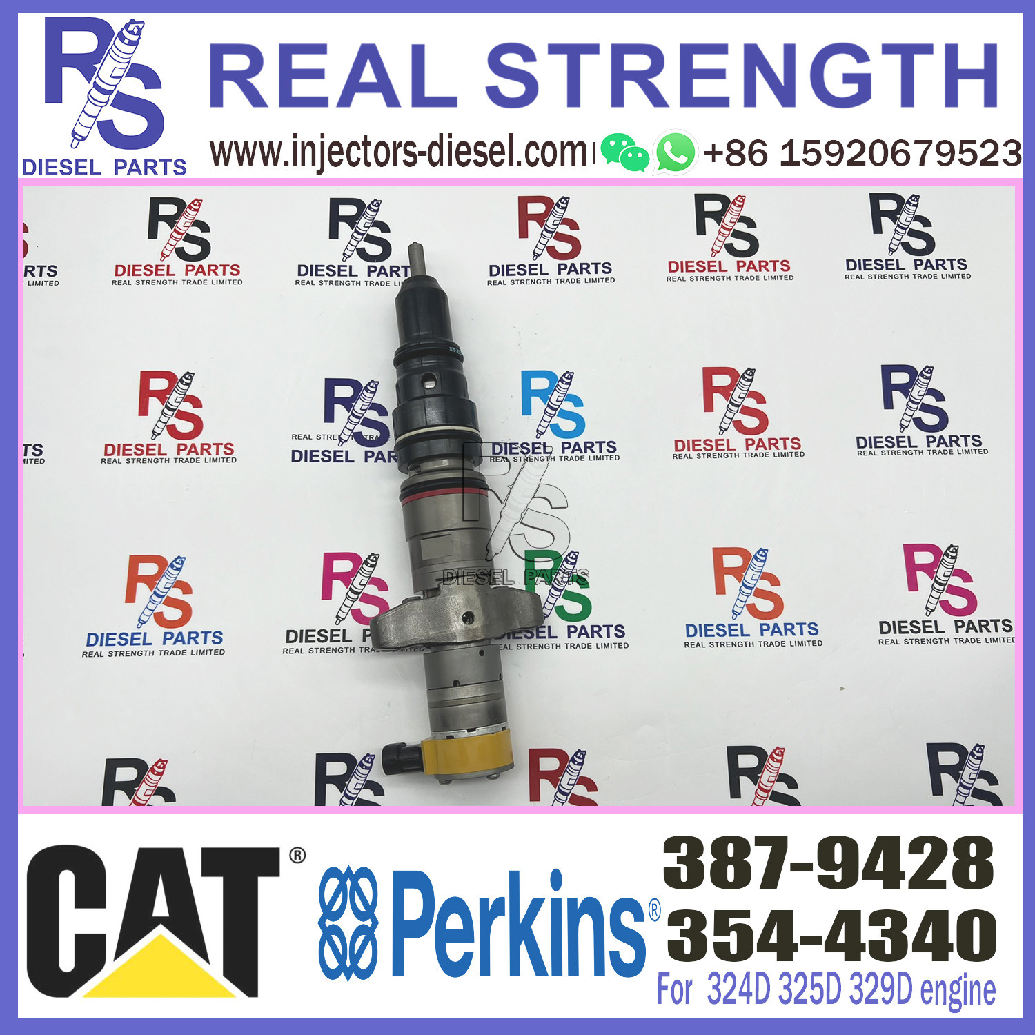 Diesel Injector GP-FUEL CA3879428 387-9428 20R8059 20R-8059 For Caterpillar C7 962H 950H IT62H Excavator