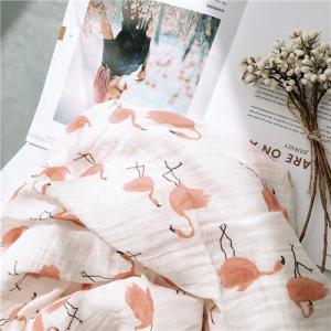 Wholesale Natural Baby Shower Muslin Swaddle Blankets / Cotton Swaddle Blankets from china suppliers