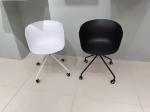 49.5cm 83cm Plastic Rolling Office Chair Black Rolling Conference Room Chairs