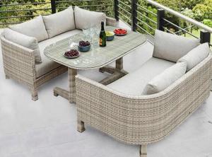 Wholesale Poly Rattan patio Backyard Sofa sets Leisure Aluminium Outdoor Garden wicker sofa from china suppliers