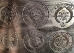 Round Shape Custom made Trophy , Raised Logo Metal Army Badge Coin