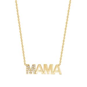 Wholesale Engagement 2022 Unique MAMA 18K Gold Wholesales Mother's Days Gifts 925 Sterling Silver Necklace Jewelry from china suppliers