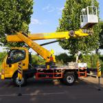27m Hydraulic Truck Mounted Aerial Telescopic Access Ladders Bucket Truck Boom