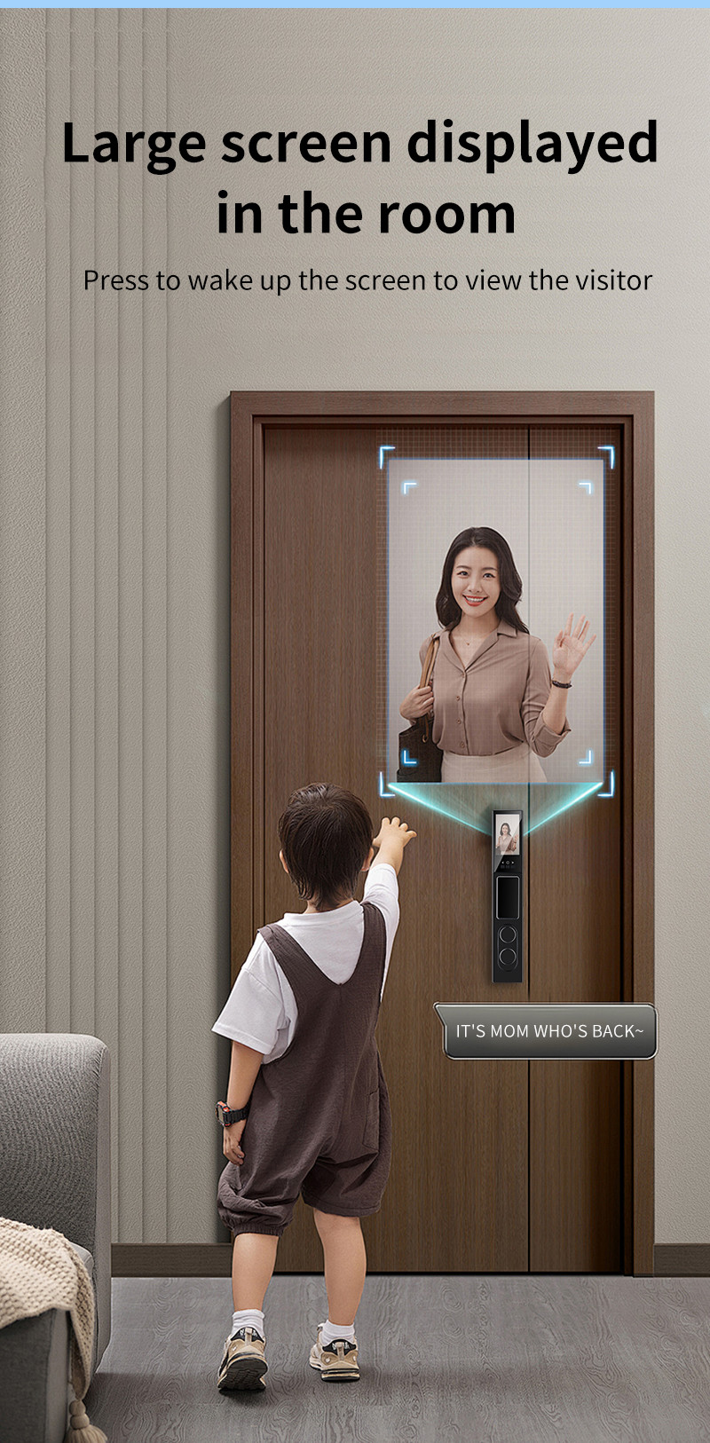 3D Face Recognition Tuya APP Intercom Camera Biometric Fingerprint Smart Locks For Home