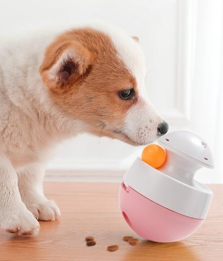 Interactive Tumbler Dog Treat Ball, Dog Leaky Food Dispensing Toy Puzzle Ball