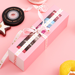 Macaron Packaging Boxes With Clear Window Gold Without Macarons Inside Rose Gold gift box packaging, sustainable