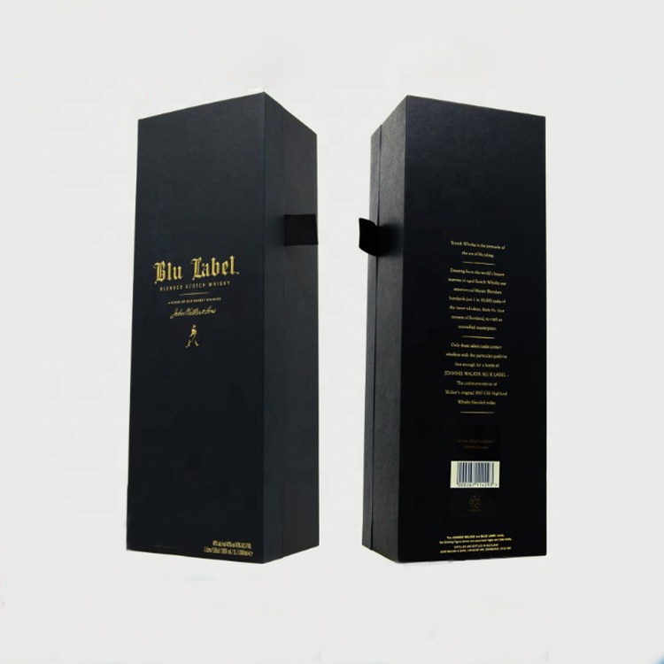 Fancy Single Bottle Cardboard Wine Box / Paper Noble Personalised Wine Gift Box