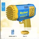Automatic Rocket Bubble Guns Toys Free Battery Outdoor Glowing Bubble Kids Toys