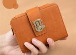 Purse lady short 2019 leather zipper folding card bag integrated fashion women's