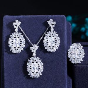 China Fashion Women Wedding Necklaces Sets Vintage Collar Rhinestone Crystal Choker Necklaces & Pendants Jewelry Set on sale