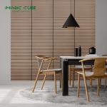 Contemporary Indoor Room Sound Absorbing Wall Panels With Oak Surface