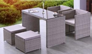 Wholesale PE Rattan chair patio Backyard table and chairs Leisure Aluminium Outdoor Garden wicker chair from china suppliers