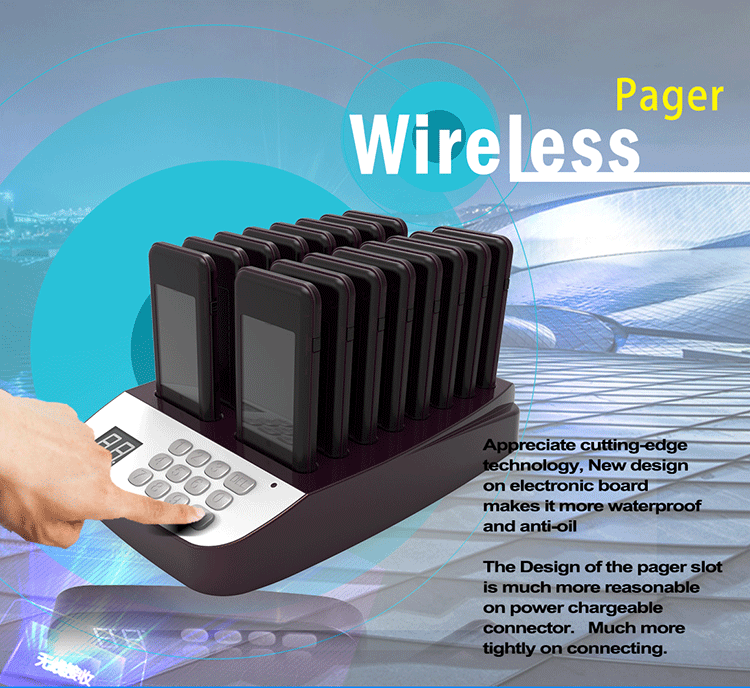 2018 hot sales easy installation wireless queue management system with 3 kinds of alert modes