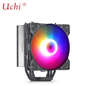China Black Radiator Fan Lighted Copper Heatpipe Universal Cpu Cooler For Intel I3 I5 I7 I9 Lga 1151 1366 1700 2011 2066 AMD AM4 AM5 on sale