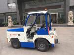 TD30 White Color Steel Electric Aircraft Tow Tractor , Electric Platform Truck